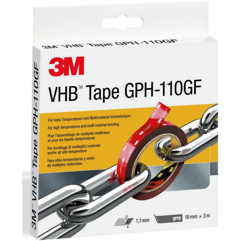 foto del prodotto 3m gph 110f19 3 nastro adesivo grigio l x l 3 m x 19 mm 1 pz.