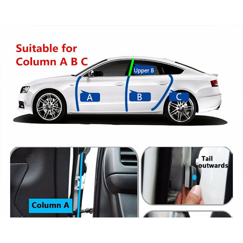 foto del prodotto 3m guarnizione in gomma adesiva interno portiera auto a z per isolamento termico e acustico