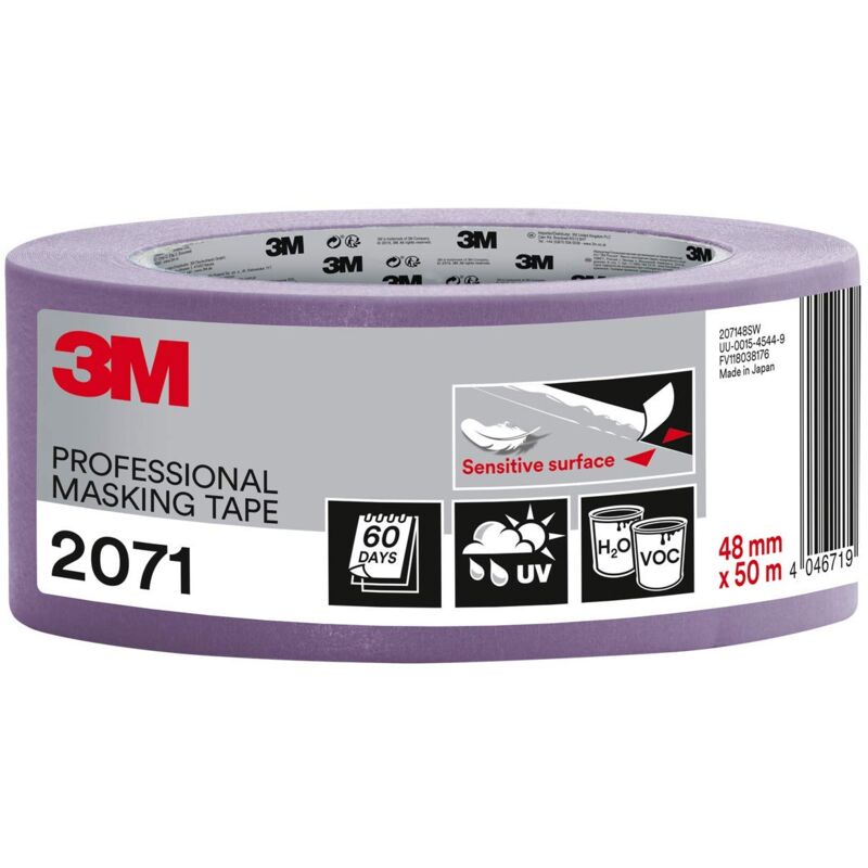 foto del prodotto 3m hand masker 207148sw nastro di mascheratura lunga durata, viola, 48 mm x 50 m