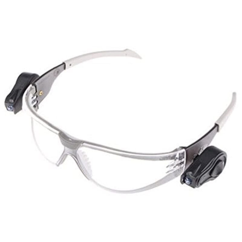 foto del prodotto 3m led light vision occhiali di protezione , lente trasparente in pc, astina a spatola con 2 luci led, 11356 00000m