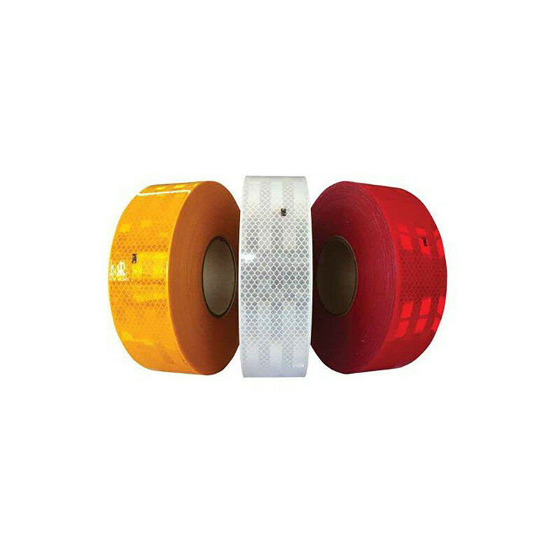 foto del prodotto 3m nastro adesivo omologato retroriflettente diamond grade 983 per la bordatura dei veicoli rosso, bianco o giallo colore rosso, lunghezza 1