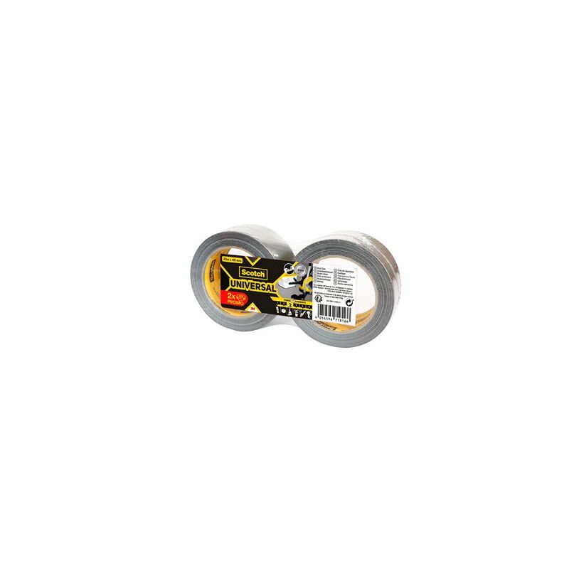 foto del prodotto 3m nastro adesivo universale 3,25 m x 48 mm, grigio, 2 rotoli