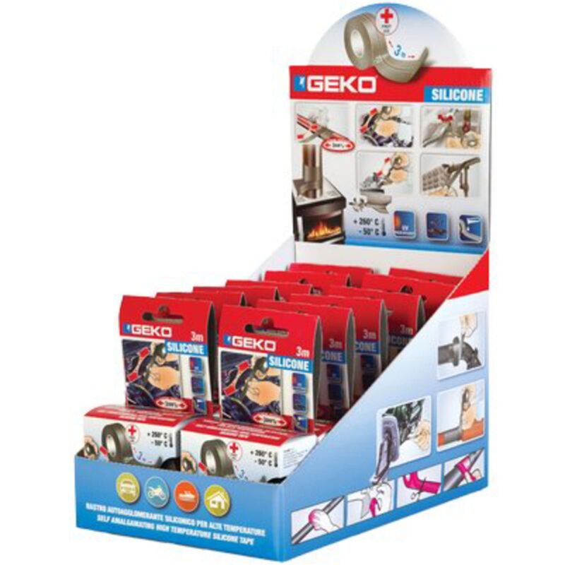 foto del prodotto 3m nastro autoagglomerante in silicone geko nero mm 25 ml 3 sp mm 0,75 4 pezzi