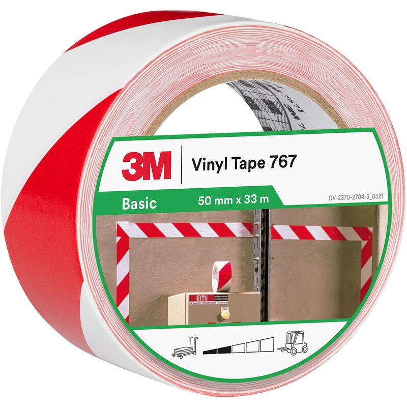 foto del prodotto 3m nastro di segnalazione 767i rosso bianco, 50 mm x 33 m