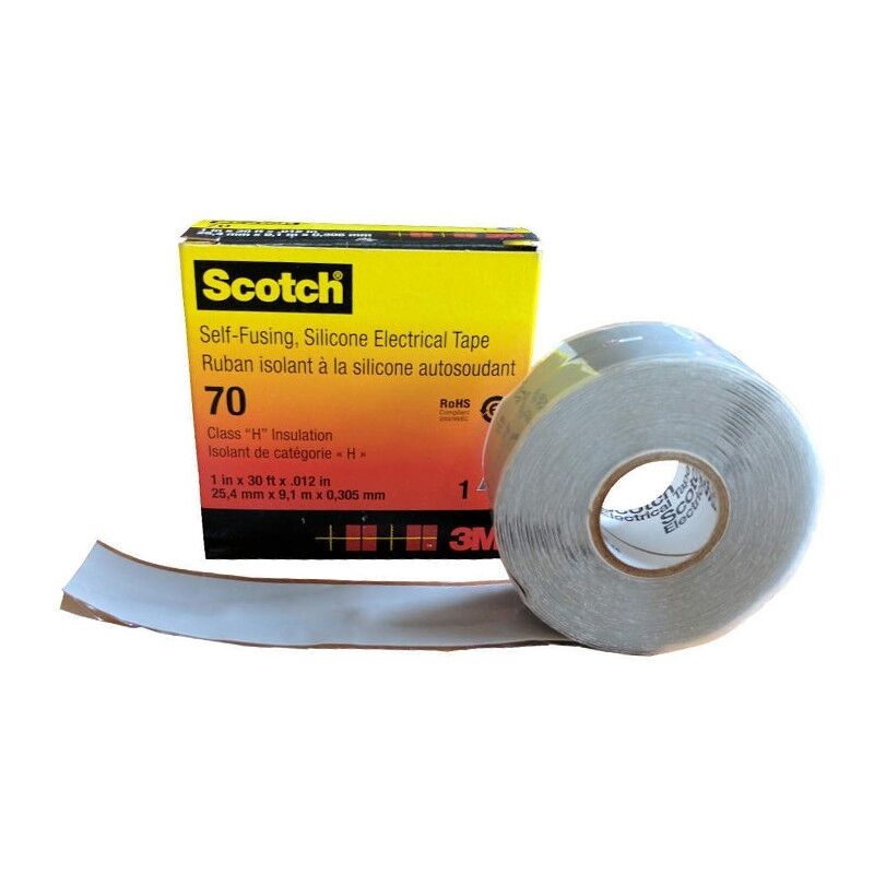 foto del prodotto 3m nastro elettrico autoagglomerante silicone scotch 70 25mm x 9m cnt 7000006225 grigio