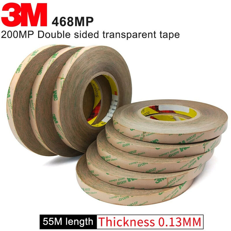 foto del prodotto 3m nastro in schiuma biadesivo 468mp trasparente 55mt misura 25mm x 55mt