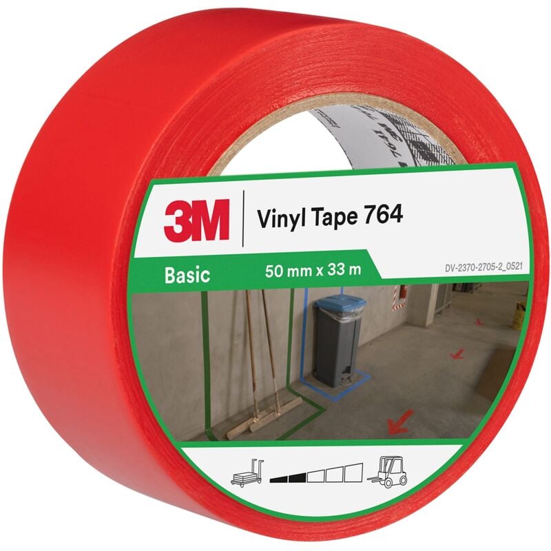 foto del prodotto 3m nastro in vinile multiuso 764i rosso, 50 mm x 33 m