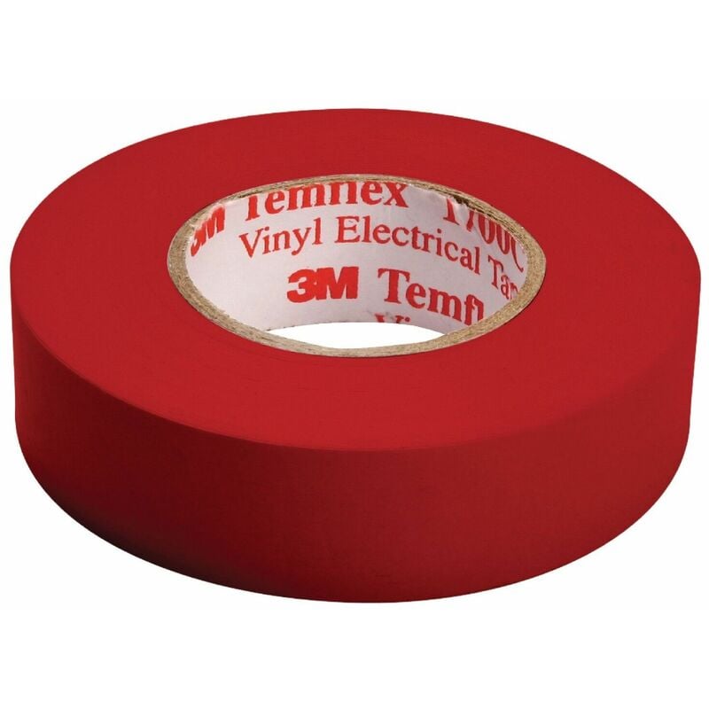 foto del prodotto 3m nastro isolante scotch cavi elettrici 10x15 rosso temflex 15x10 15 mm 10 mt