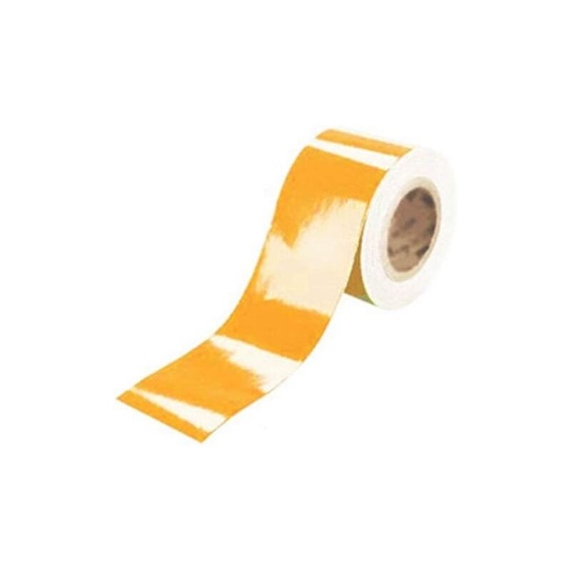 foto del prodotto 3m pellicola adesiva riflettente scotchlite serie 580 colore arancio larghezza 200mm per ambulanza , lunghezza 1 metro