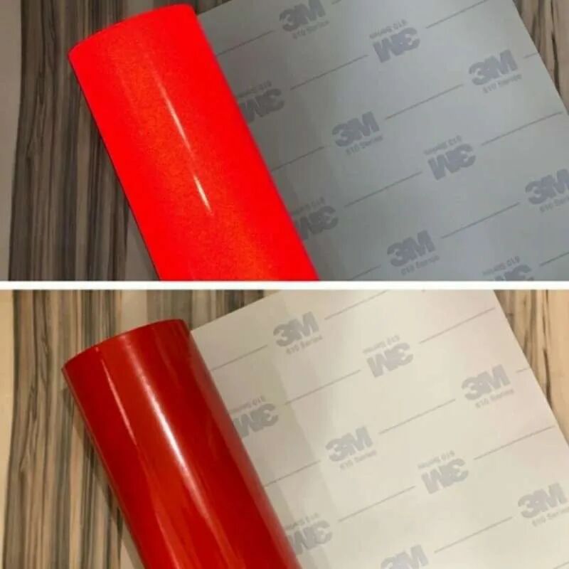 foto del prodotto 3m pellicola adesiva riflettente scotchlite serie 580 colore rosso larghezza 100mm 10cm , lunghezza 1 metro