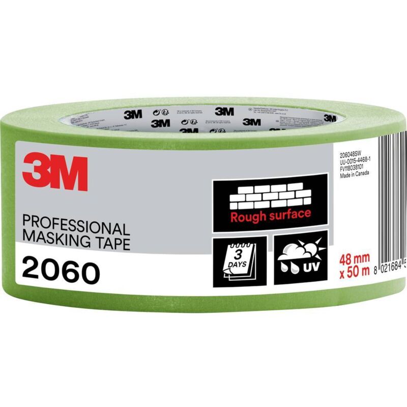 foto del prodotto 3m pt206048 nastro di mascheratura per pittura 3m 2060 verde chiaro l x l 50 m x 48 mm 1 pz.
