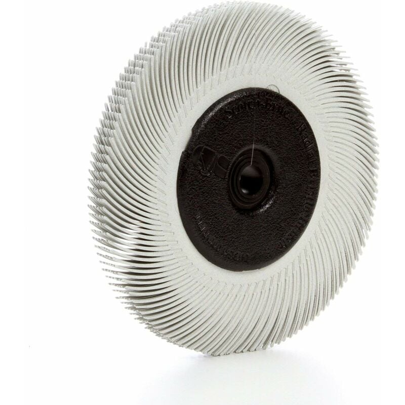 foto del prodotto 3m scotch brite tm spazzola a setole radiali, cubitron ossido di alluminio, 6000 giri min, 6 diametro x 7 16 larghezza, grana 120 confezione da