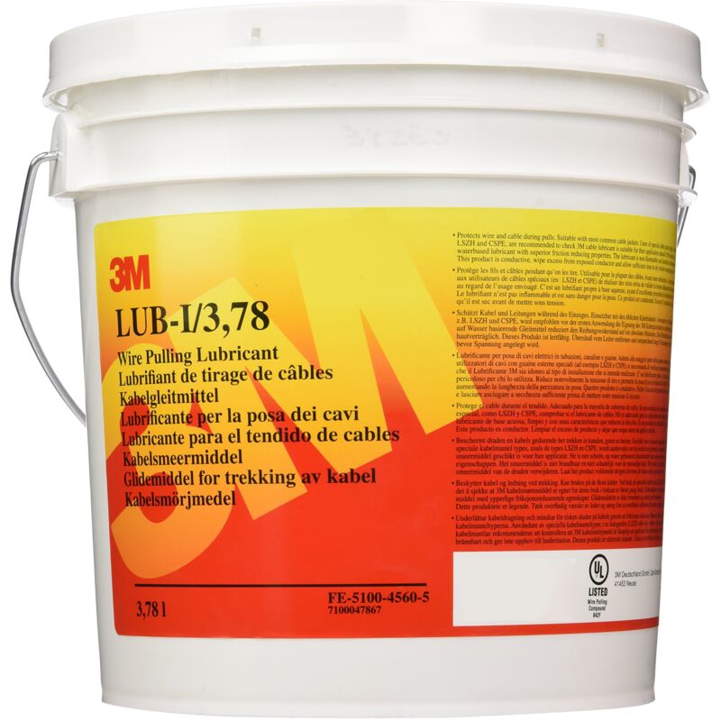 foto del prodotto 3m scotch lub i lubrificante per posa cavi, 3.78 litri, 1 fustino