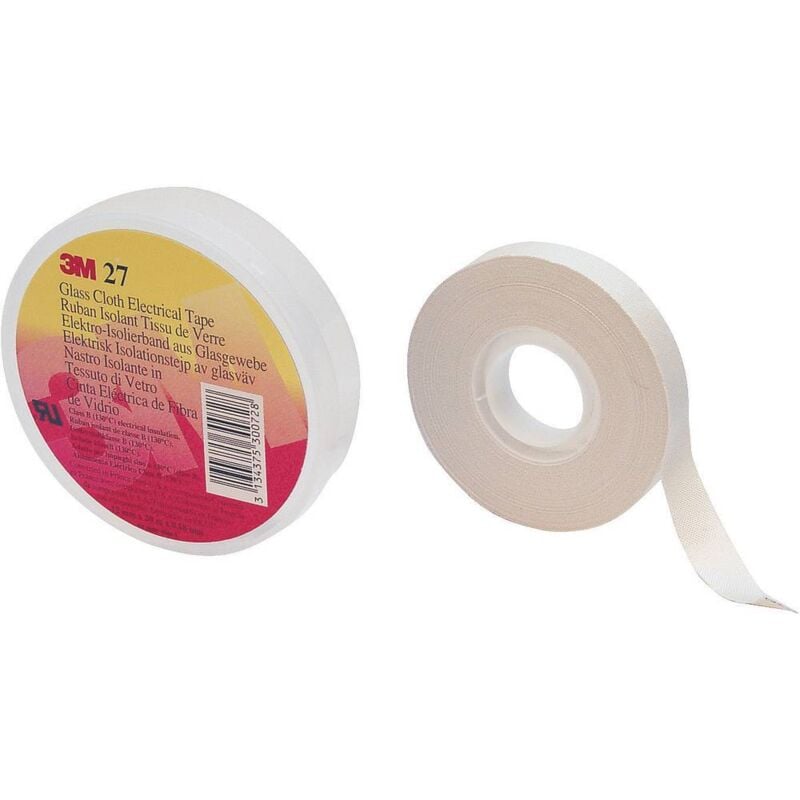 foto del prodotto 3m scotch27u 12x20 nastro in tessuto scotch 27 bianco l x l 20 m x 12 mm 1 pz.
