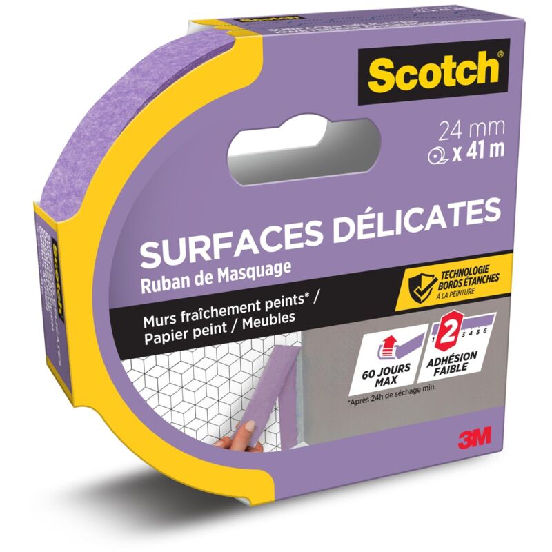 foto del prodotto 3m scotchblue 2080dabe24 2080 2080dabe24 nastro adesivo per imbianchino, colore blu, 41 m x 24 mm, 1 pezzo, viola