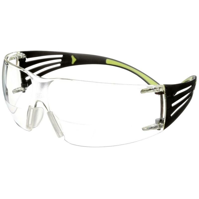 foto del prodotto 3m securefit sf420af occhiali di protezione antiappannante, con protezione antigraffio verde, nero din en 166