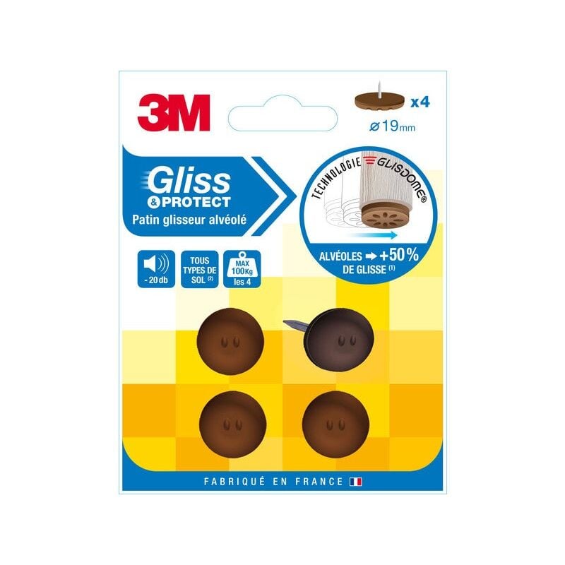 foto del prodotto 3m set di 4 cuscinetti in plastica