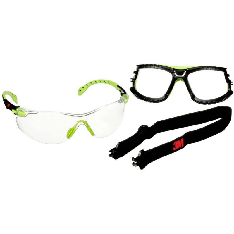 foto del prodotto 3m solus s1201sgaf tskt occhiali di protezione antiappannante verde, nero
