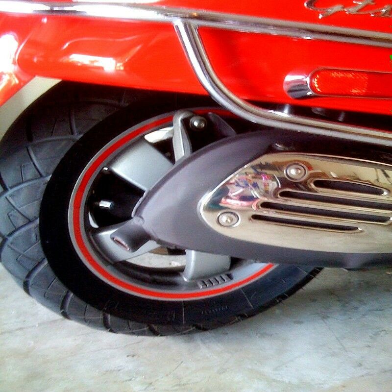 foto del prodotto 3m strisce per cerchi scooter adesive rifrangenti materiale colore arancione
