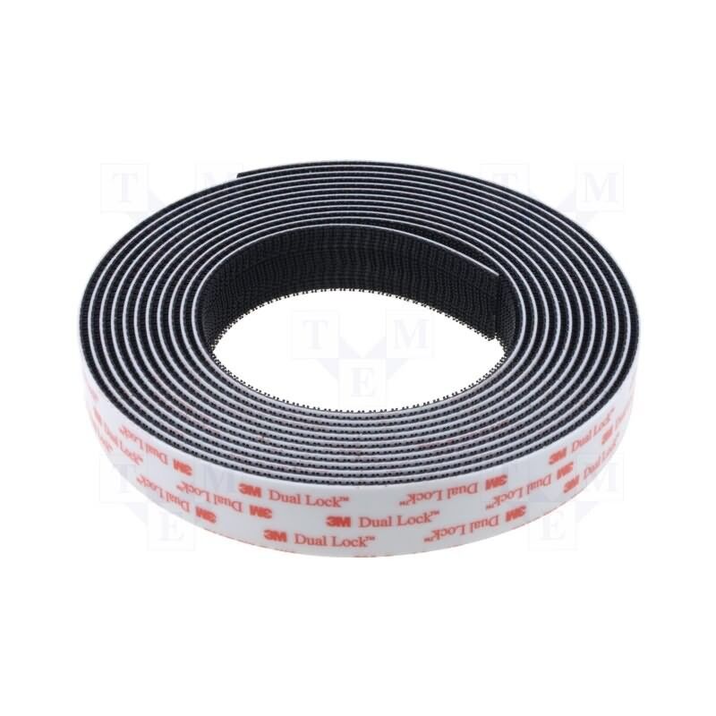 foto del prodotto 3m velcro adesivo nero dual lock sj3550 in vendita al metro larghezza 25mm x 5mt