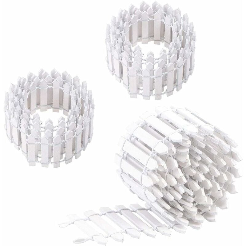 foto del prodotto 3pcs mini recinzioni legno natalizia giardino ornamento fata mini staccionata miniatura recinzione picchetti per fate giardino terrario casa delle
