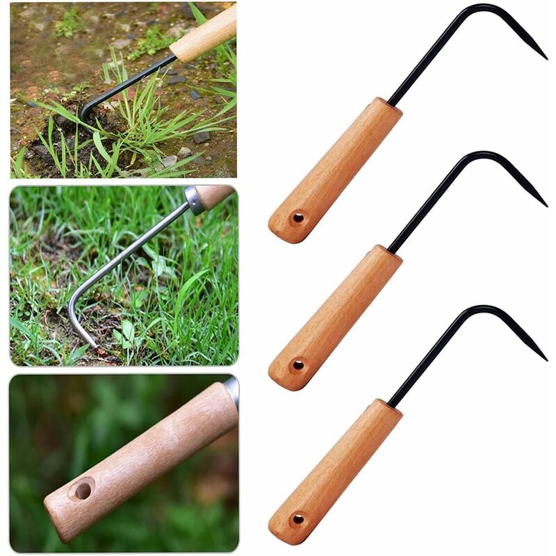 foto del prodotto 3pcs strumento per la rimozione delle erbacce strumenti per diserbo set di attrezzi da giardinaggio per scavare il trapianto di prato da giardino