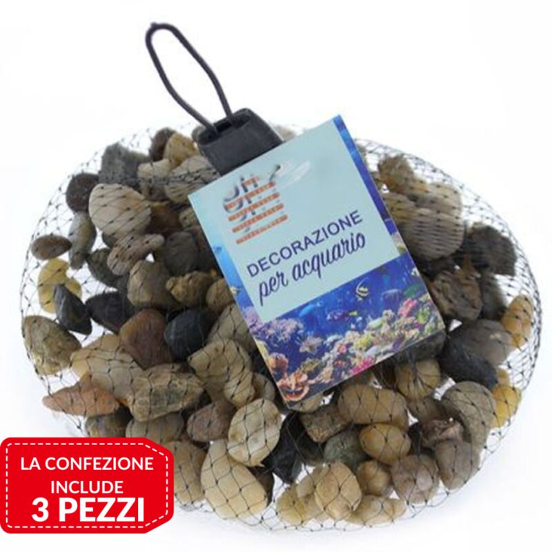 foto del prodotto 3pz pietre decorative acquario decorazione sassi piante vasi 300gr 0.5x0.8 cm trade shop traesio