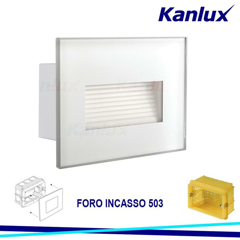 foto del prodotto 3w bianco caldo ip44 rettangolare alluminio
