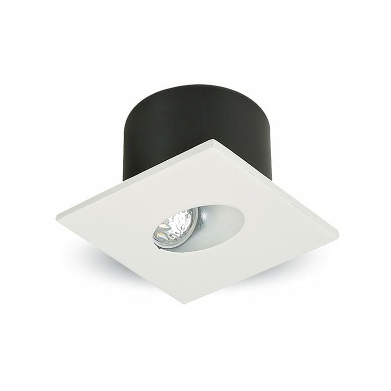 foto del prodotto 3w spot led luce scale quadrato corpo bianco bianco naturale 4000k luce naturale
