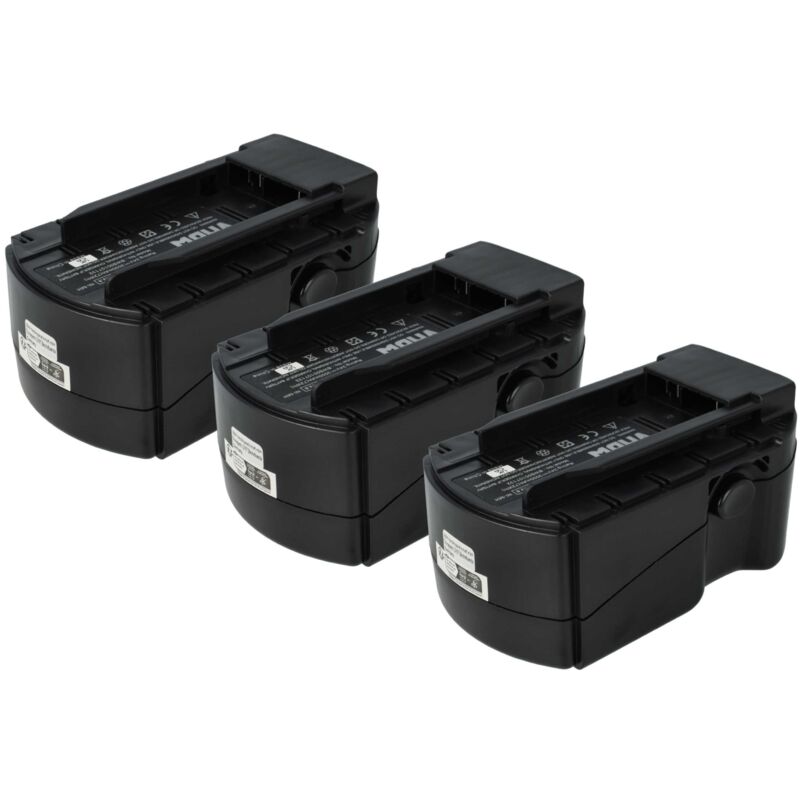 foto del prodotto 3x batteria compatibile con hilti uh 240-a, wsc 55-a24, wsc 6.5, te 2-a, sfl 24, wsr 650-a utensile elettrico 3000 mah, nimh, 24 v - vhbw
