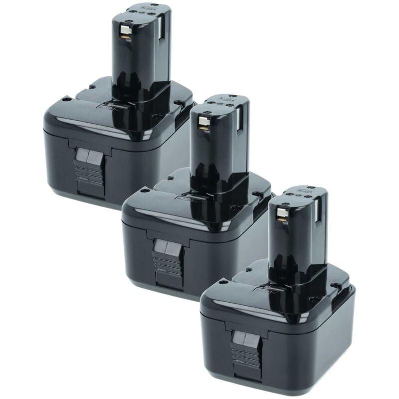 foto del prodotto 3x batteria compatibile con hitachi ds12dvf3, ds 12dvf3, dw18d, dw 18d, fds12dvc attrezzi da lavoro 2100 mah, nimh, 12 v - vhbw