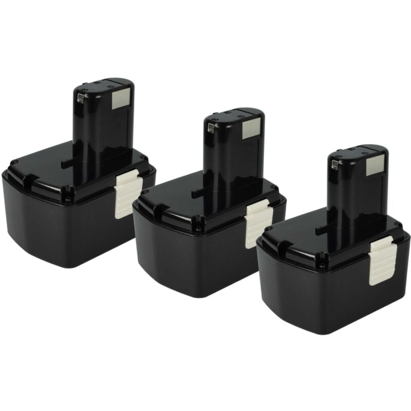 foto del prodotto 3x batteria compatibile con hitachi wh 14da, wh 14daf2, ub 18dl, dv 14dvl, g 14dl, ub 18d, dv 14dvks utensile elettrico 3300 mah, nimh, 14,4 v 