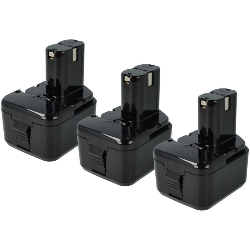 foto del prodotto 3x batteria compatibile con hitachi wr 12daf, wr12daf2, wr 12daf2, wr12dm, wr 12dm attrezzi da lavoro 3300 mah, nimh, 12 v - vhbw