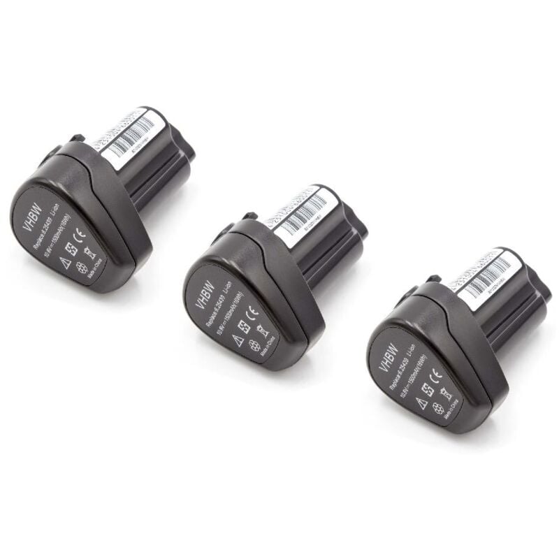 foto del prodotto 3x batteria compatibile con mafell a 10 m utensile elettrico 1500 mah, li ion, 10,8 v vhbw