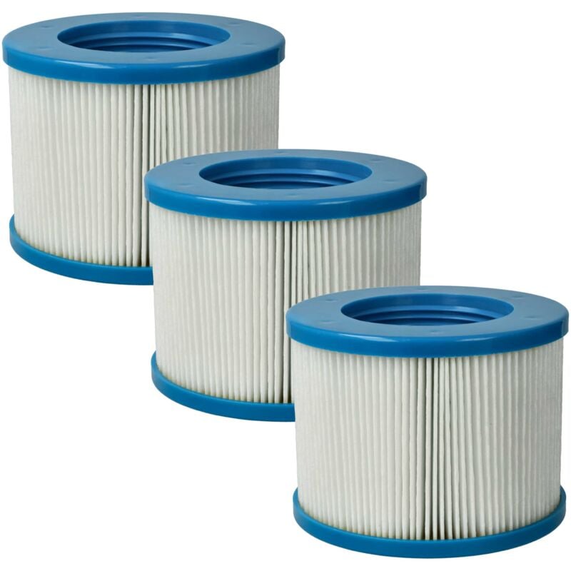 foto del prodotto 3x cartuccia filtrante compatibile con arebos 12 v 35 w, 50 w piscina filtro di ricambio blu bianco vhbw