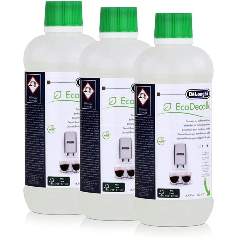 foto del prodotto 3x delonghi ecodecalk decalcificante liquido 500ml dlsc500