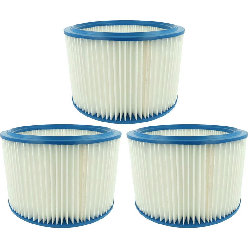 foto del prodotto 3x elemento filtrante compatibile con nilfisk / alto attix 963-21 ed xc, 965-0h/m sd xc, 965, 965-0h aspiratore secco/umido - vhbw