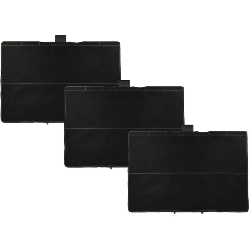 foto del prodotto 3x filtro a carboni attivi compatibile con bosch dwb091u51, dwb097a50, dwb091e59, dwb097a50 03 cappe aspiranti - 31,5 x 21,5 x 2,3 cm - vhbw