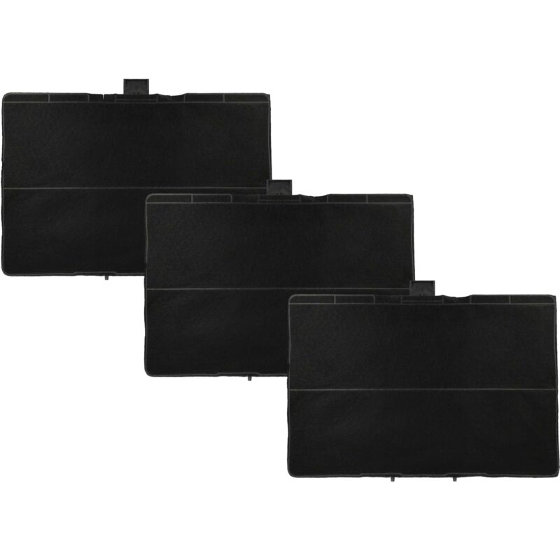 foto del prodotto 3x filtro a carboni attivi compatibile con bosch dwb097e50 01, dwb097e50 02, dwb097a52 03, dwb097e50 03 cappe aspiranti - 31,5 x 21,5 x 2,3 cm - vhbw