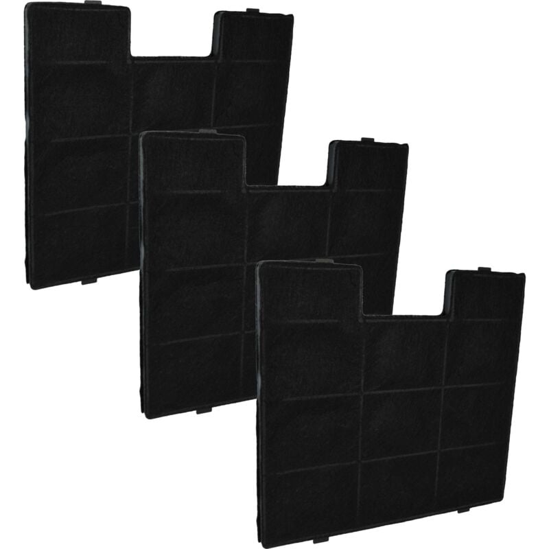 foto del prodotto 3x filtro a carboni attivi compatibile con gram efv 90 01 tte x, 90 01 tti x cappe aspiranti 23,4 x 24,6 x 1,3 cm vhbw