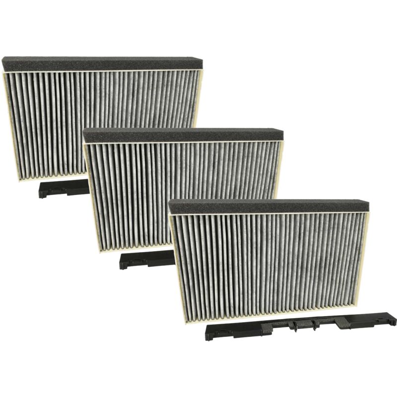 foto del prodotto 3x filtro a carboni attivi compatibile con siemens lz52850 01, lz53450 01, lz52450 01, lz52451 01, lz53451 01, lz53850 01 cappe aspiranti vhbw