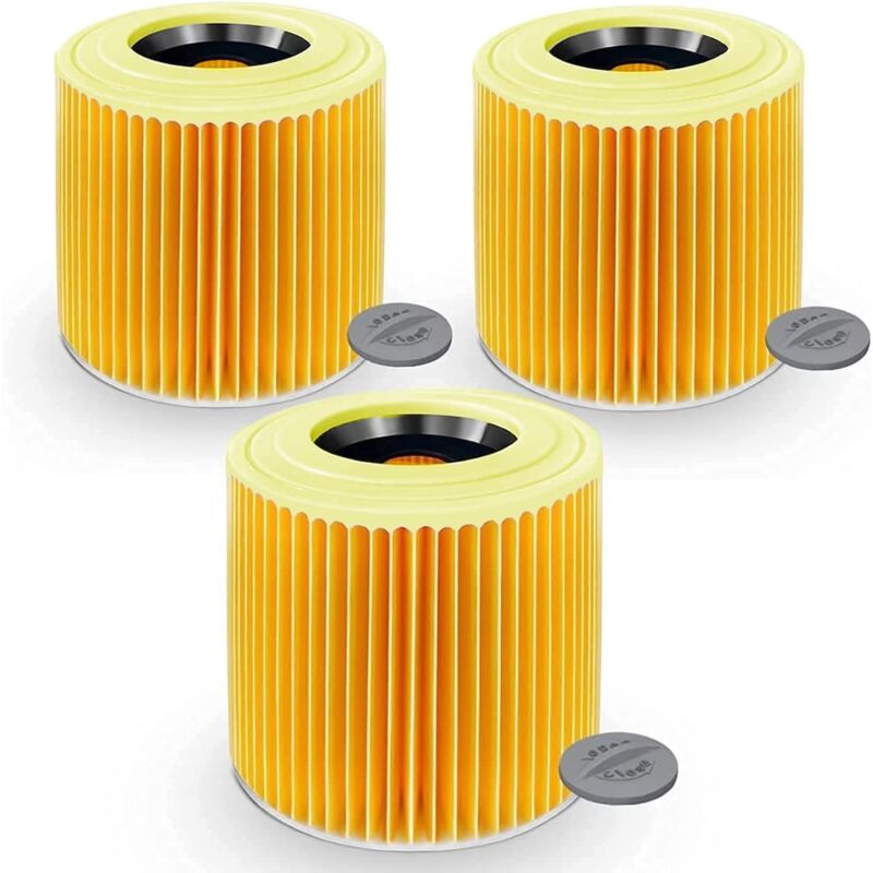 foto del prodotto 3x filtro a cartuccia compatibile con aspirapolvere k rcher wd3 premium sostituisce il filtro k rcher wd3 wd2 wd3 wd1 mv3 mv2 wd 3 p kit di
