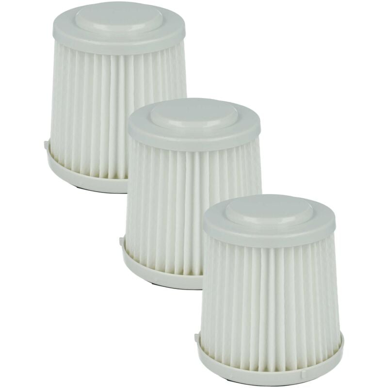 foto del prodotto 3x filtro a pieghe piatte compatibile con black decker dustbuster flexi 12 v, 10,8v, pad1200, 18 v, pd1080, pd1202n, pd1200 aspirapolvere - vhbw