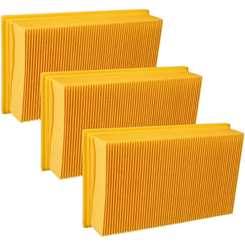 foto del prodotto 3x filtro a pieghe piatte compatibile con hilti vc-20, vc 40 um, vc-40, vc 20 um aspirapolvere umido secco - elemento filtrante - vhbw