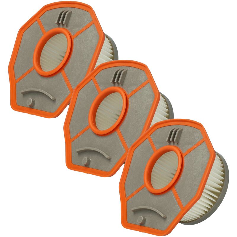 foto del prodotto 3x filtro a pieghe piatte compatibile con k rcher hv 1 1 bp cs pack aspirapolvere cartuccia filtrante, plastica carta vhbw