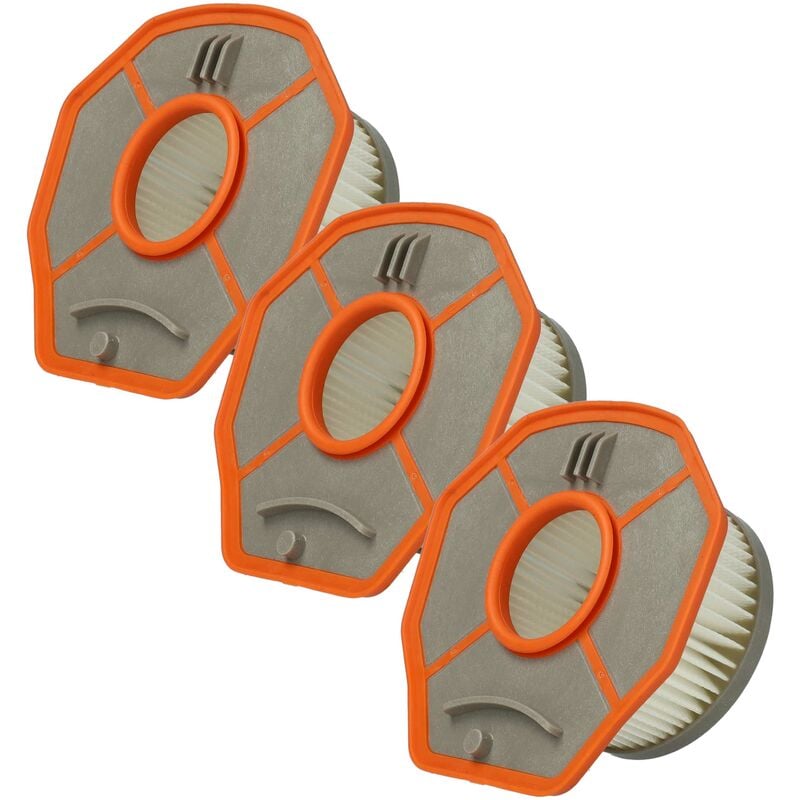 foto del prodotto 3x filtro a pieghe piatte sostituisce k rcher 6.414 034.0 per aspirapolvere cartuccia filtrante, plastica carta vhbw