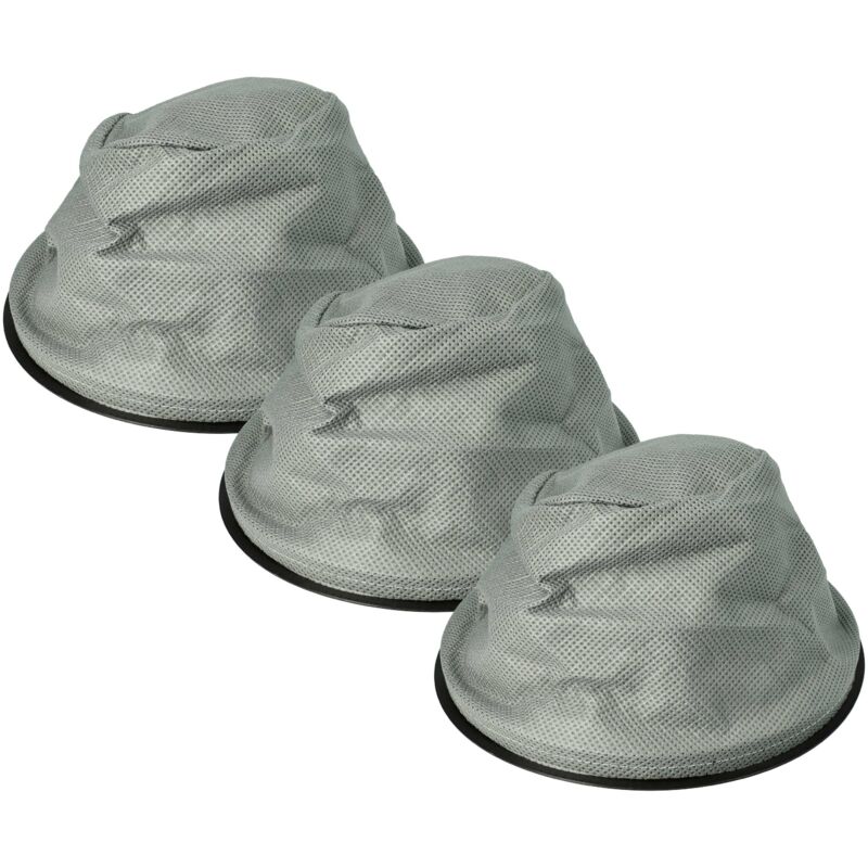 foto del prodotto 3x filtro a sacco sostituisce 5900779934764 per aspiratore per camino, aspiracenere filtro di ricambio, lavabile grigio nero vhbw