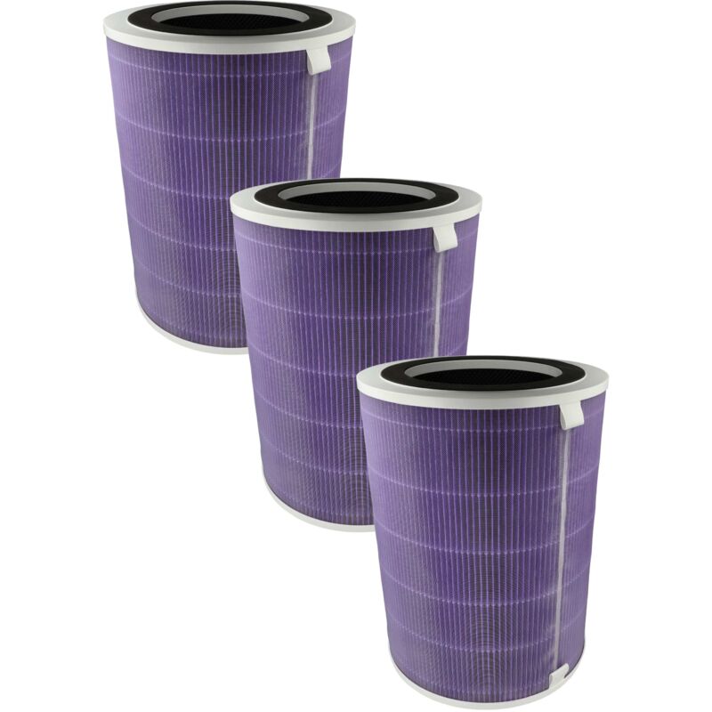 foto del prodotto 3x filtro aria compatibile con pro breeze pb p07 purificatore d aria filtro combinato prefiltro hepa h13 carbone attivo ioni d argento vhbw