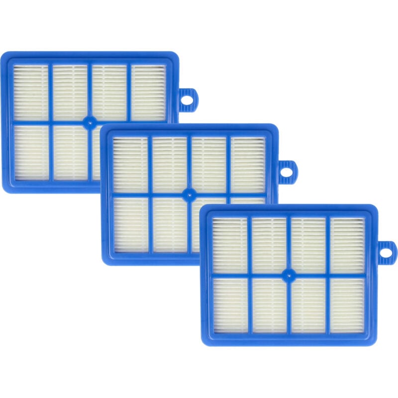 foto del prodotto 3x filtro compatibile con aeg air max acx 6206, 6207, 6208, 6209, 6210, 6204 aspirapolvere filtro aria di scarico, bianco blu vhbw