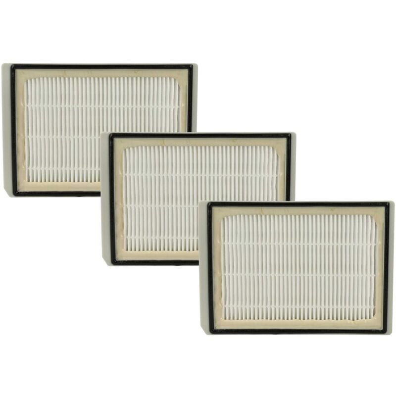 foto del prodotto 3x filtro compatibile con bosch bsd 2880 08, bsd 2883 06, bsd 2880 09 aspirapolvere - filtro hepa aria di scarico grigio nero bianco - vhbw